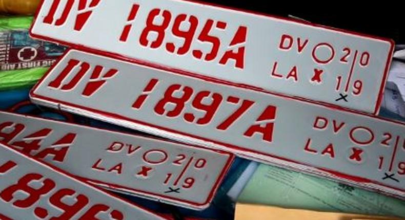 Fake number plates