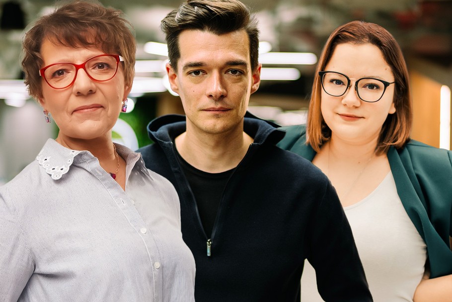 Od lewej: Katarzyna Wójcik, partner CFO HUB - Financial Directors HUB, Tomasz Ogrodzki, CEO REDD Group oraz Wiktoria Drozd, właścicielka firmy Digital Heart