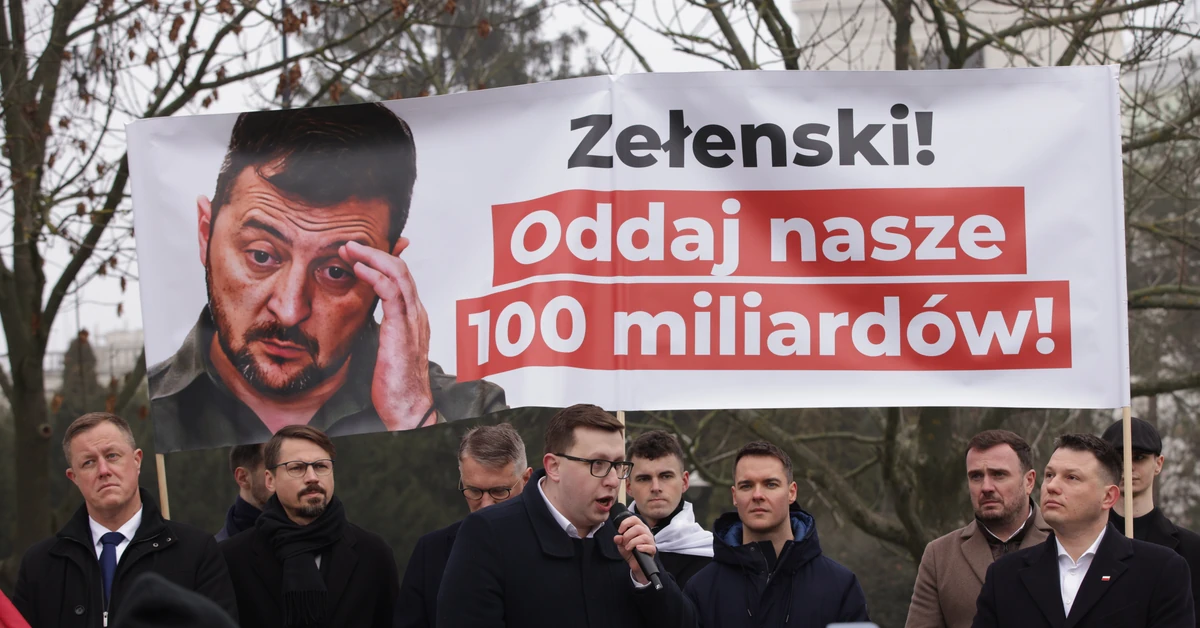 "Zełenski! Oddaj nasze 100 milionów!". Mentzen odpowiada na wizytę Zełenskiego w Polsce