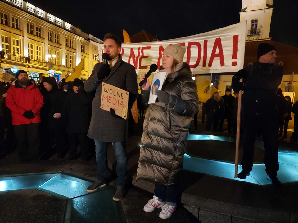 Uczestnicy demonstracji w Kielcach