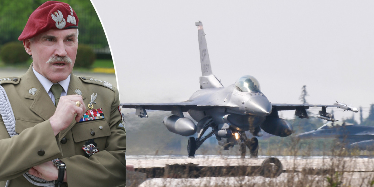 Gen. Mieczysław Bieniek komentuje informacje o potencjalnym przekazywaniu Ukrainie myśliwców F-16.