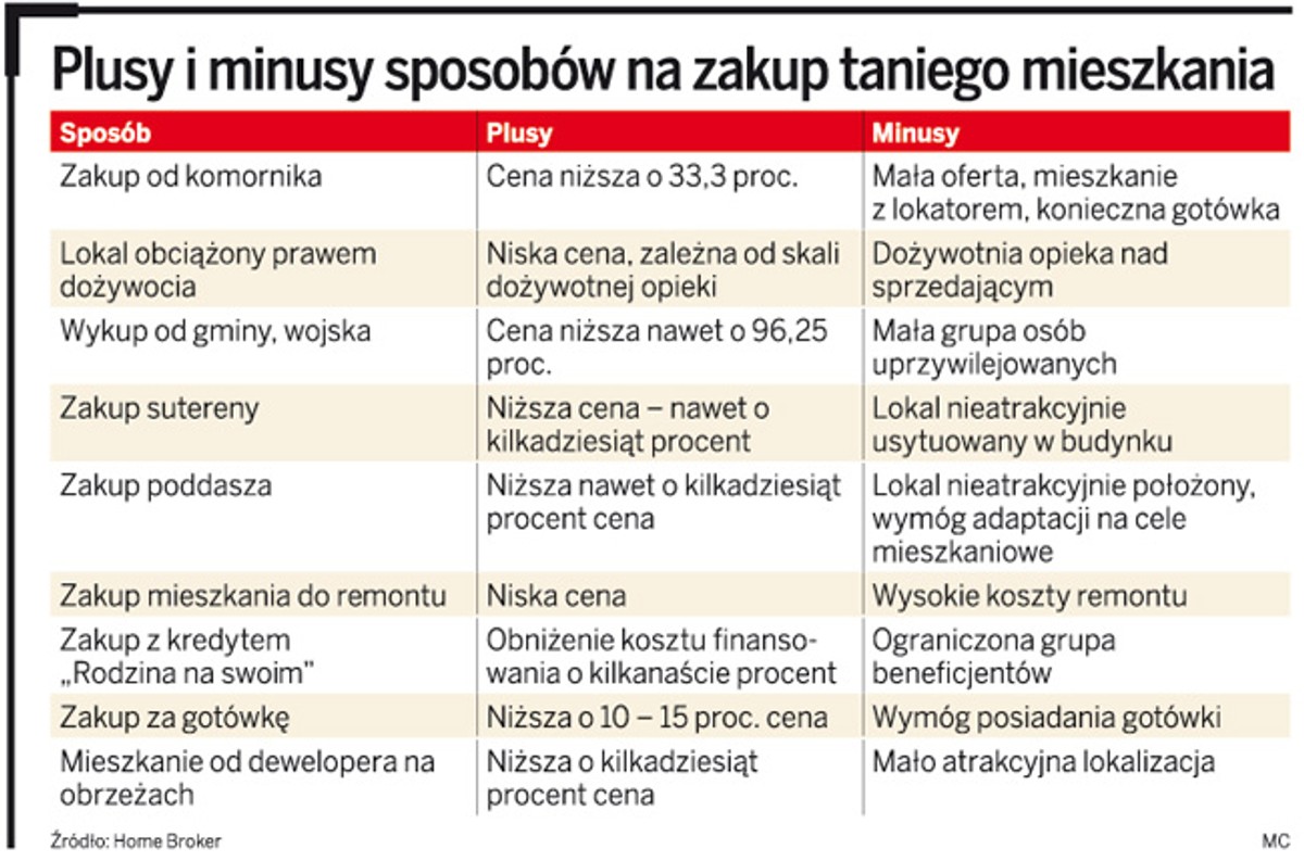 Plusy i minusy sposobów na zakup taniego mieszkania