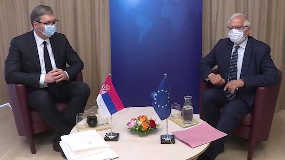 Aleksandar Vučić i Žosep Borelj u Briselu