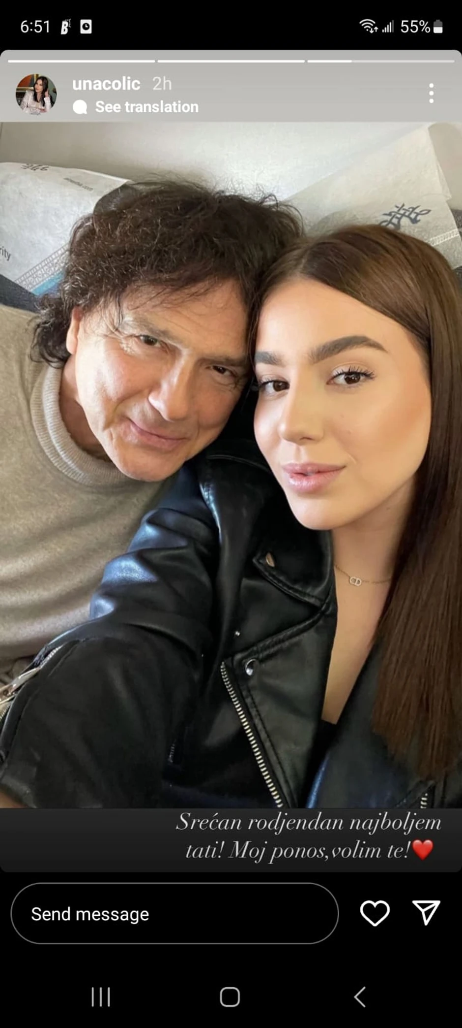 Una Čolić objavila fotografiju sa ocem i čestitala mu rođendan