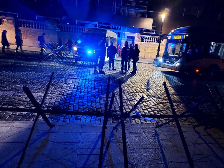 Uno de los asedios en Bruselas en la noche del miércoles al jueves