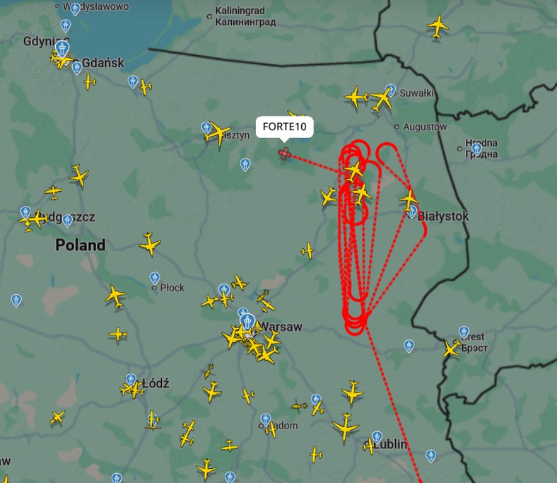 Nad Polską pojawił się potężny dron. Krążył w jednym miejscu