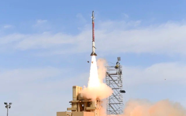 Interception tests of the David's Sling Aerial Defense System on March 19, 2019. (Defense Ministry)