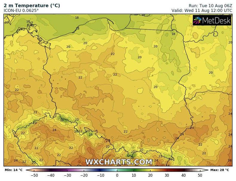 W środę czeka nas nieznaczne ochłodzenie