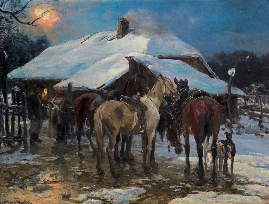 "Wieczór", Alfred Wierusz-Kowalski, ok.1900