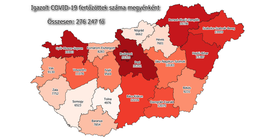 5047 fővel emelkedett a beazonosított fertőzöttek száma /Fotó: koronavirus.gov.hu