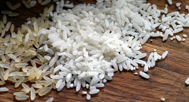 Plastic rice sample