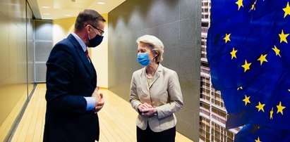 Spotkanie Mateusza Morawieckiego i Ursuli von der Leyen. Takie mieli miny po jego zakończeniu