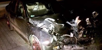 Chciał być jak Kubica. Rozbił BMW na słupie pod Opocznem