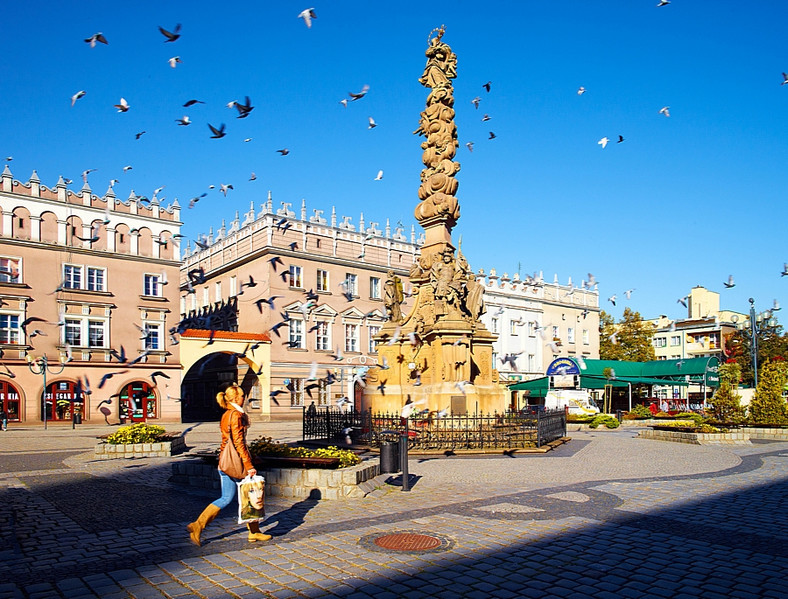 Racibórz, rynek i kolumna maryjna