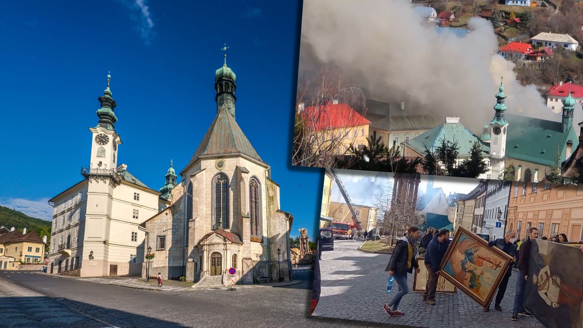 Pożar w historycznym centrum Bańskiej Szczawnicy. Do akcji wysłano wojsko