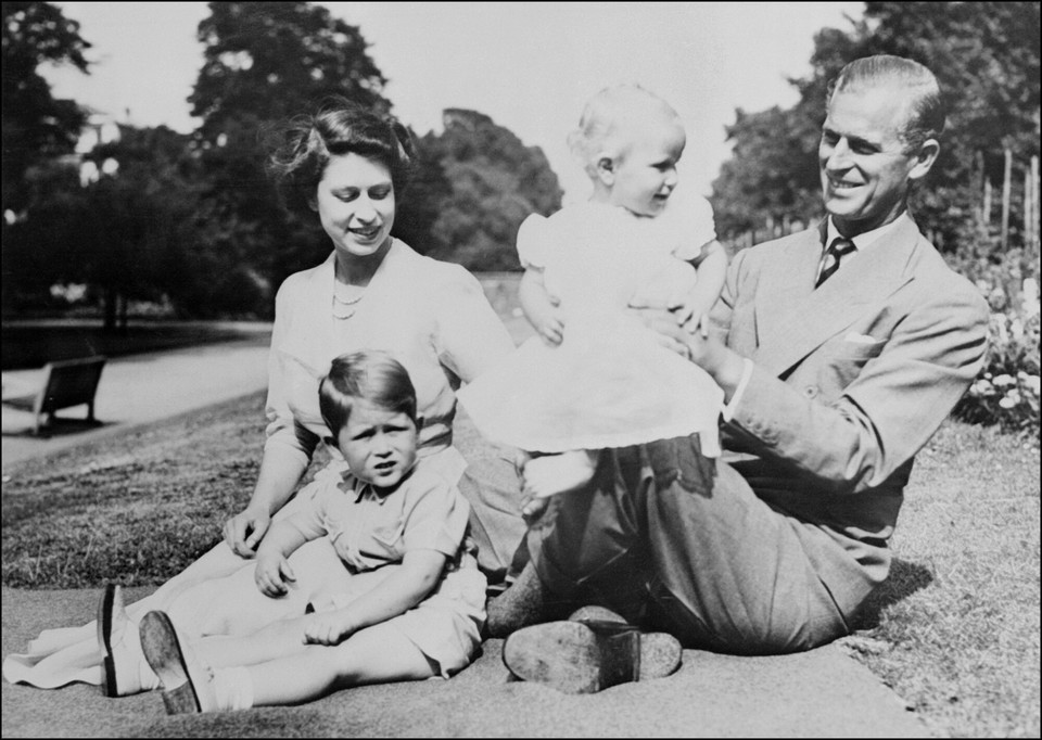 Elżbieta, Filip, Karol i Anna. Rok 1950