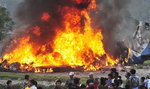 Tak płonął samolot po katastrofie! 19 ofiar