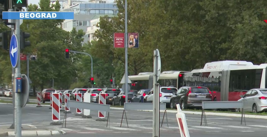 Radovi u Bulevaru Mihajla Pupina, gužve na Novom Beogradu