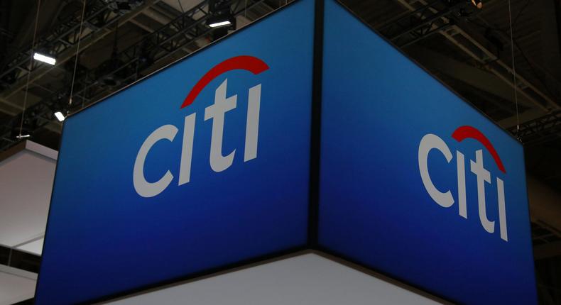 The Citigroup Inc (Citi) logo is seen at the SIBOS banking and financial conference in Toronto, Ontario, Canada October 19, 2017.  REUTERS/Chris Helgren