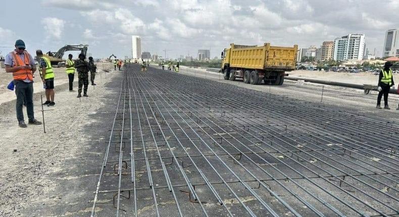 The construction of the Lagos-Calabar coastal highway has started from Victoria Island in Lagos. [Abiodun Bello/X]