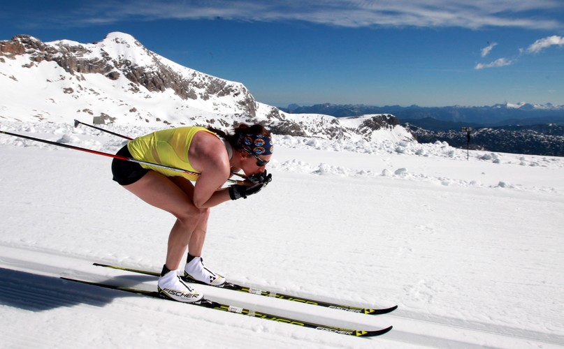 Justyna Kowalczyk trenuje na lodowcu. Polka szykuje się do sezonu