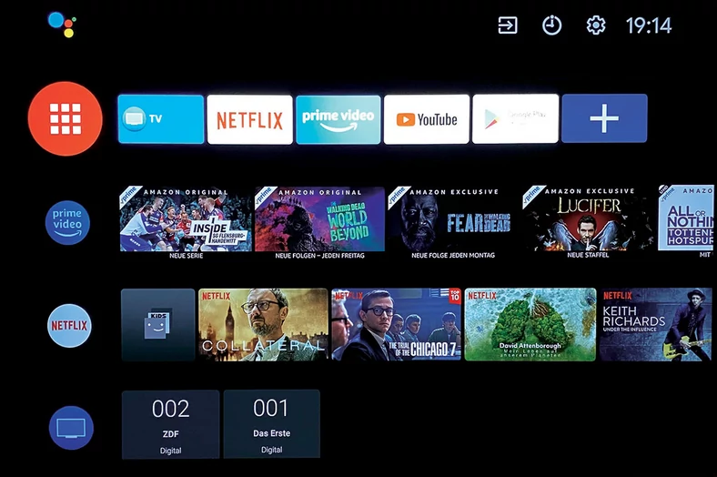 Sony A9 korzysta z systemu operacyjnego Android TV w wersji 9
