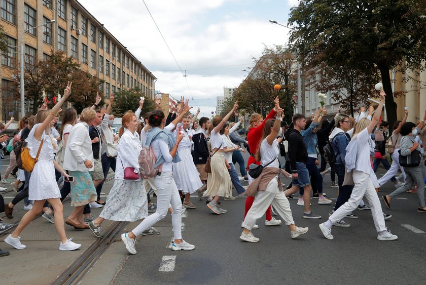 Protest białoruskich medyków. "Trzeba skończyć z biciem ludzi"