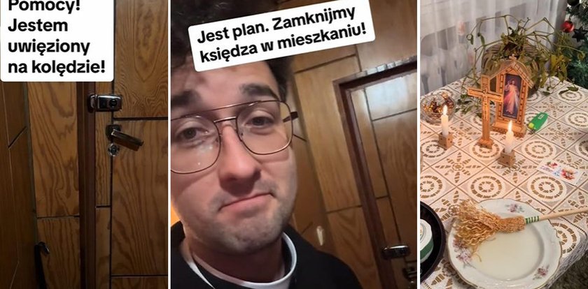 Ksiądz Mateusz z Kalisza uwięziony w domu parafianki! Nie mógł się wydostać