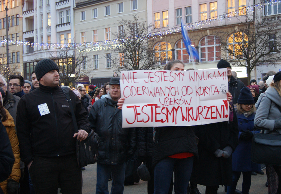 Protest student+-w w Poznaniu, fot. Glanc10
