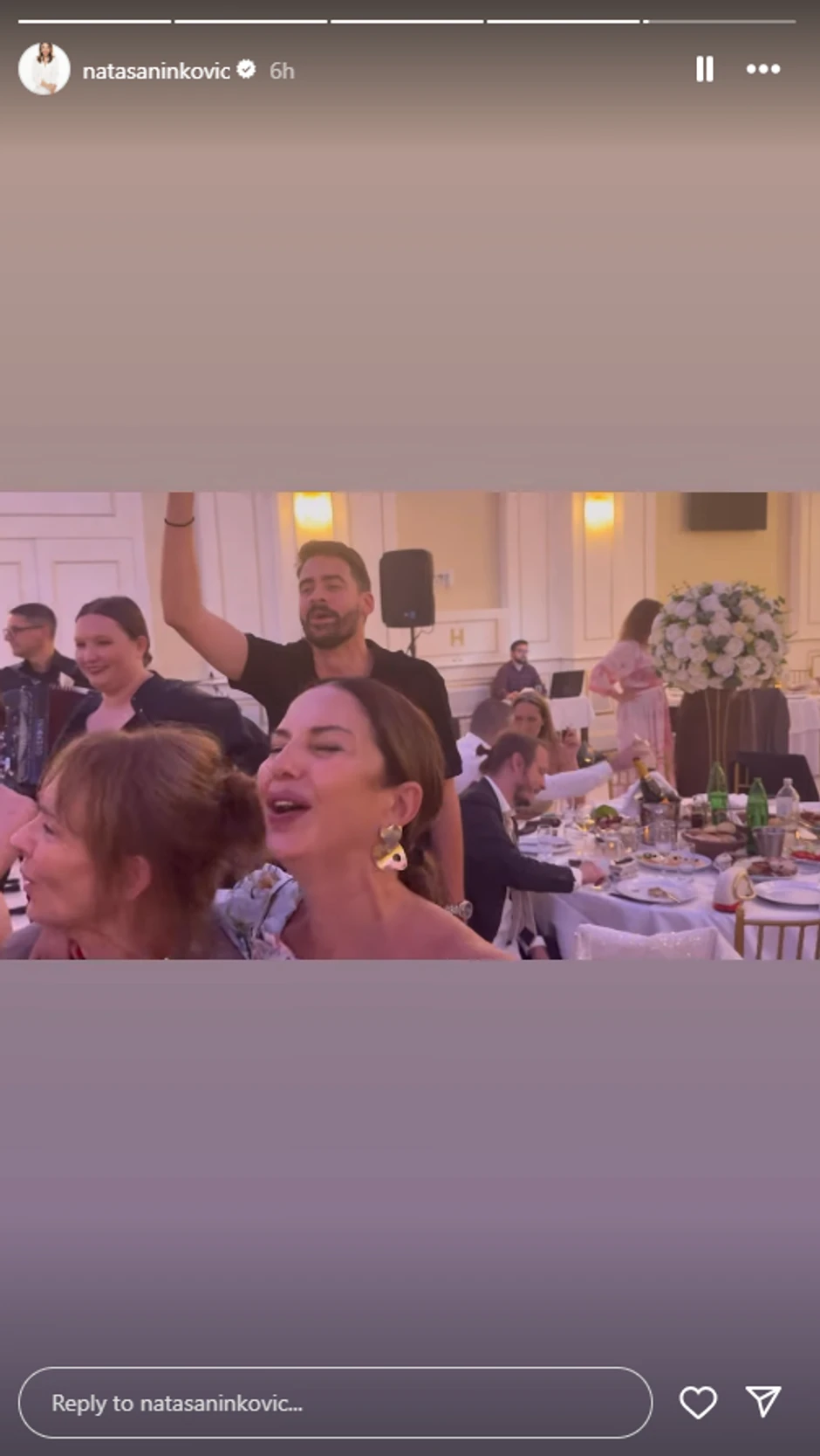 Nataša Ninković na svadbi