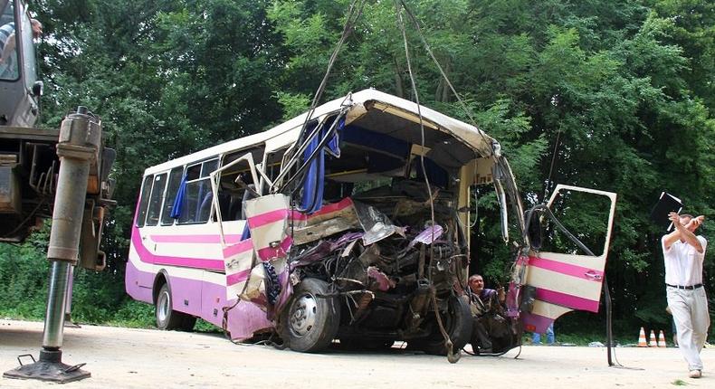 42 people die in bus and truck collision in southern France