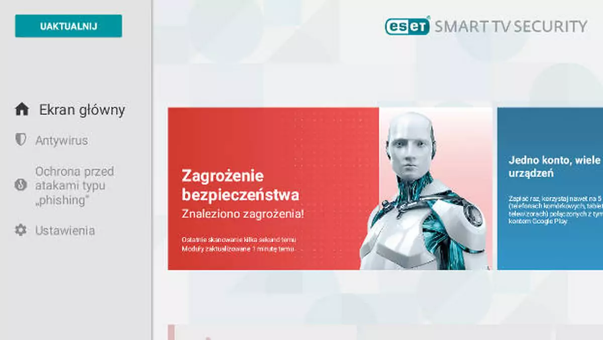 ESET SMART TV SECURITY - pakiet antywirusowy na telewizory z Android TV