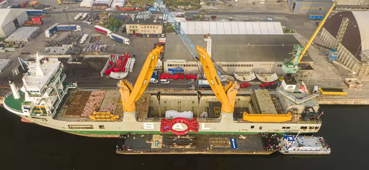 Maszyna TBM dotrze na budowę tunelu S19 z Hiszpanii. Transportują ją barki i 40 ciągników