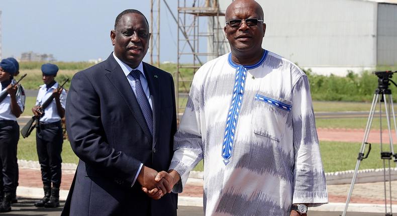 Macky Sall en compagnie de Marc Christian Kaboré