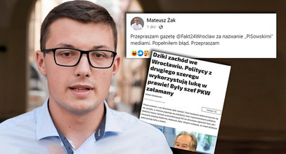 Wiceszef Platformy we Wrocławiu nazwał "Fakt" PiS-owskimi mediami. Teraz przeprasza