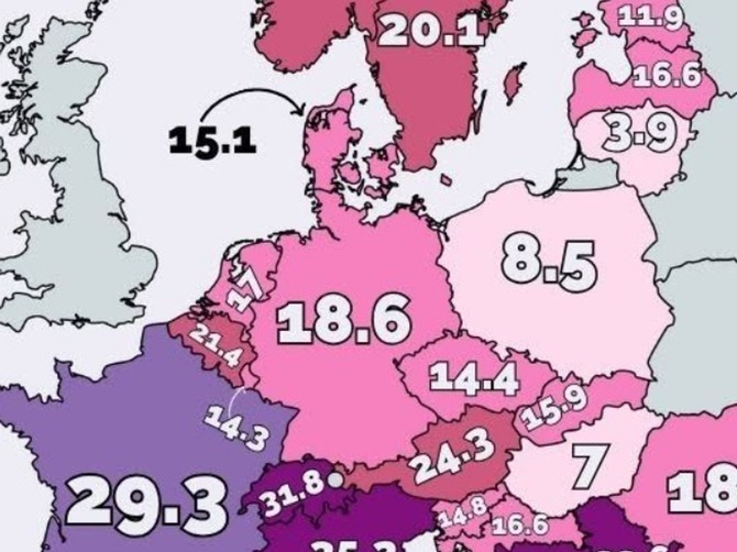 Karta Evrope pokazuje u kojim zemljama se najviše radi vikendom i evo gde je Srbija