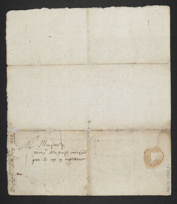 List Marii do Jacquesa Bocheleta de la Forest, ambasadora Francji przy Elżbiecie I, 26 czerwca 1568