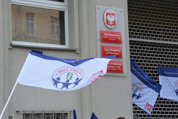 Pracownicy sądów protestowali w centrum Poznania fot. Codzienny Poznań / S. Toroszewska