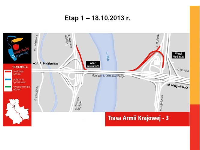 Trasa Armi Krajowej w Warszawie do remontu