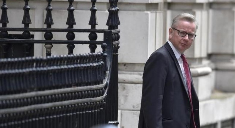 Britain's Gove to run for PM, says Johnson not up to job