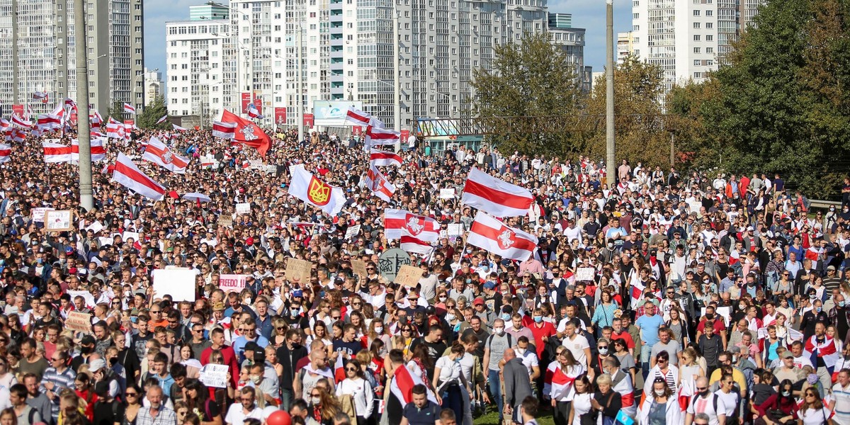 Kolejny nerwowy dzień na Białorusi. Zatrzymano kilkaset osób