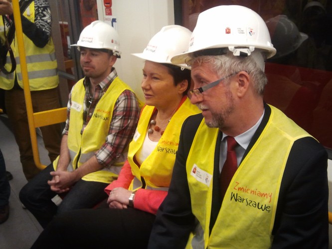 W przejeździe technicznym brała udział prezydent m.st. Warszawy Hanna Gronkiewicz-Waltz oraz wiceprezydent miasta Michał Olszewski.