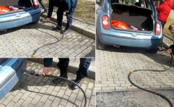 Ze stacji paliw odjechała z wężem do tankownia. Zaskakująca interwencja