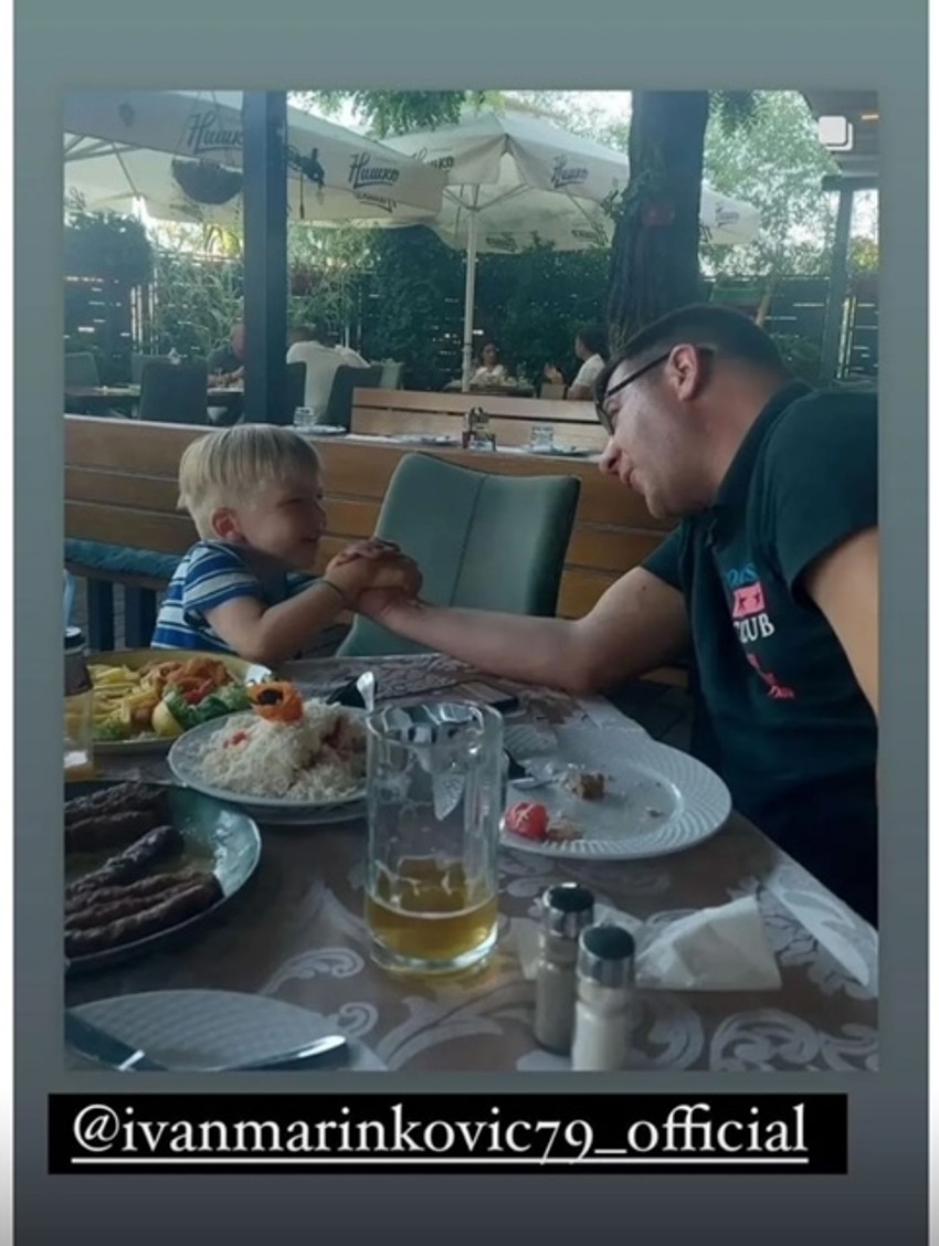 Ivan Marinković sa sinom