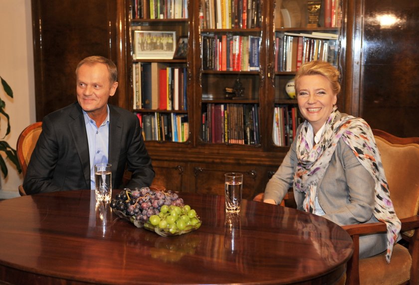 Donald Tusk, Hanna Zdanowska i winogrona