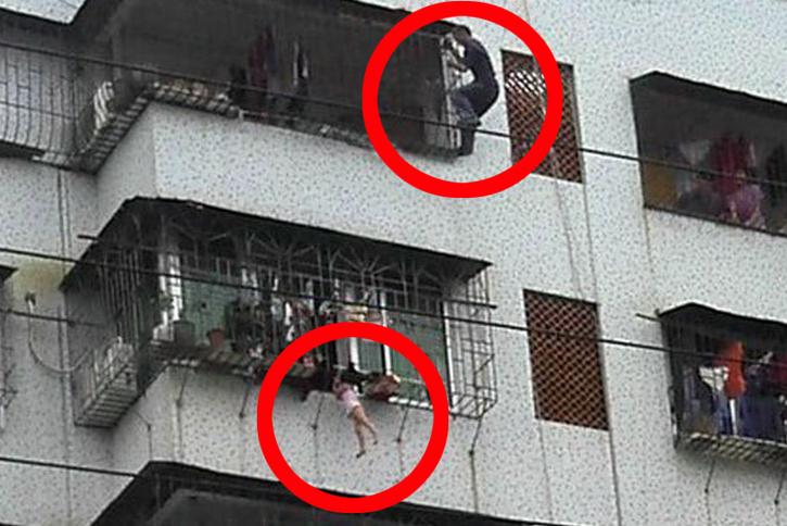 Chińczyk uratował dziecko przed upadkiem z 6.piętra