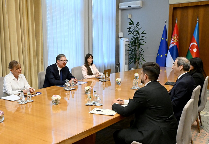 Vučić primio je u u oproštajnu posetu ambasadora Republike Azerbejdžan Kamila Hasijeva