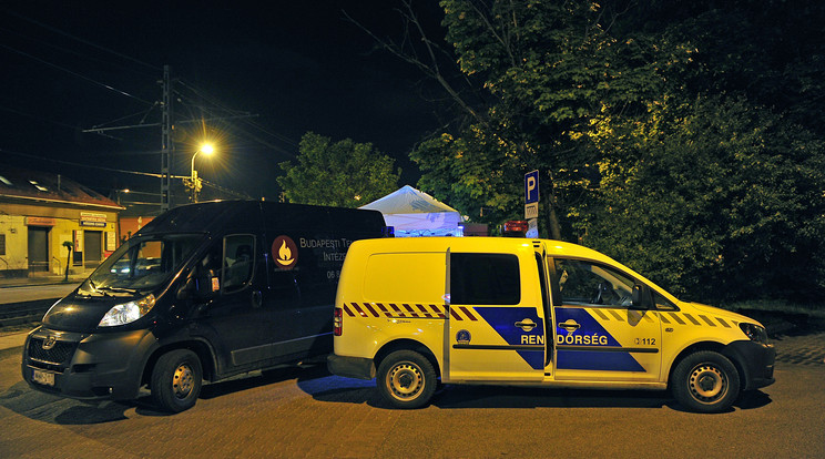 A szarvas csárda téri rendőrkapitányság mellett találtak egy holttestet /Fotó: olvasó-riporter