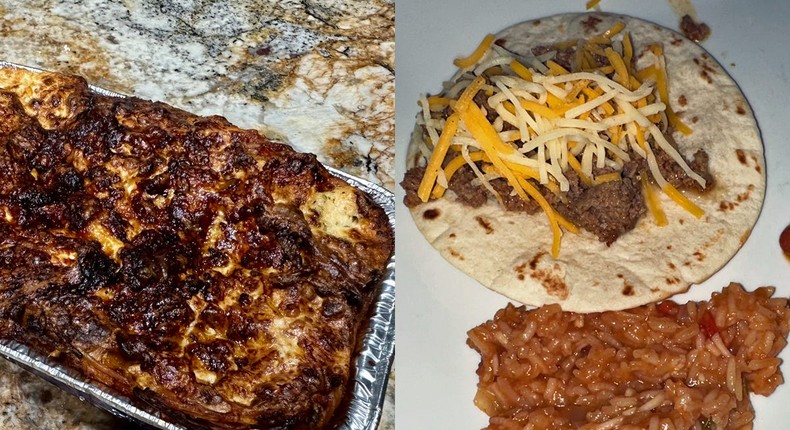 I tried making 3 family dinners in an air fryer. Taco meat was ...
