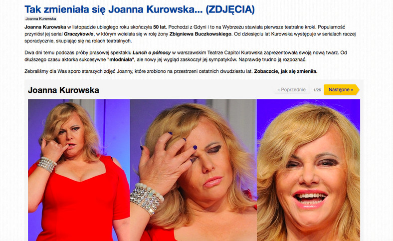 Joanna Kurowska, fot. print screen z pudelek.pl